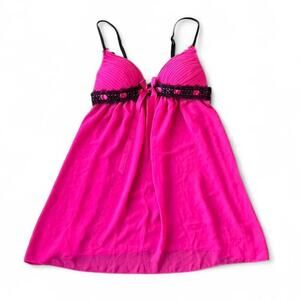 Vintage Hot Pink Cosmopolitan Babydoll Dress – Size S